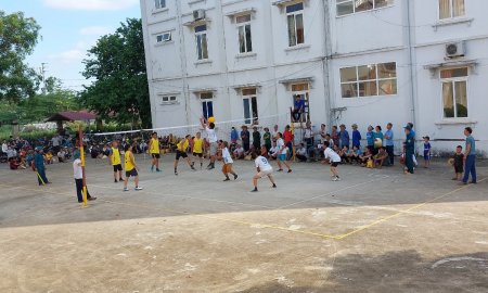 Đoàn vận động viên xã Định Công tham dự giải bóng chuyền da Cúp Đồng Cổ huyện Yên Định lần thứ II năm 2024