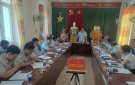 Đồng chí Phạm Tiến Dũng - Chủ tịch UBND huyện làm việc tại xã Định Công về tiến độ xây dựng xã NTM nâng cao năm 2024