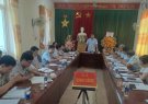 Đồng chí Phạm Tiến Dũng - Chủ tịch UBND huyện làm việc tại xã Định Công về tiến độ xây dựng xã NTM nâng cao năm 2024